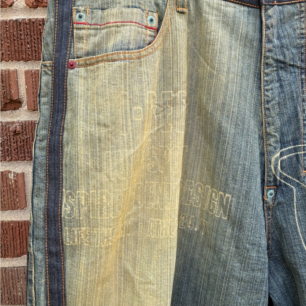 Indigo Red NWOT Mens Faded Farwest Color Industrial Denim Flex Shorts Size 40 - Picture 3 of 15